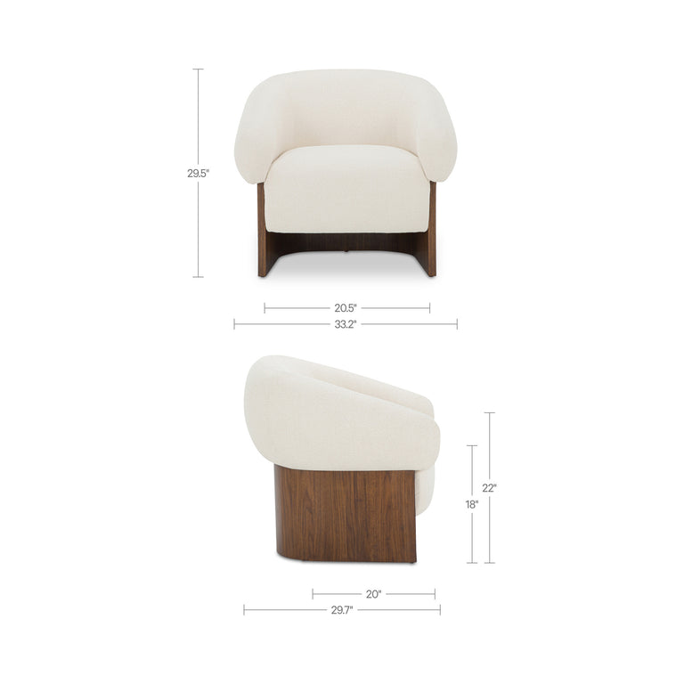 OTTO ACCENT CHAIR FLECKED CREAM