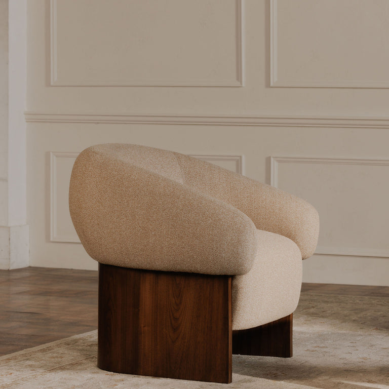 OTTO ACCENT CHAIR FLECKED CREAM