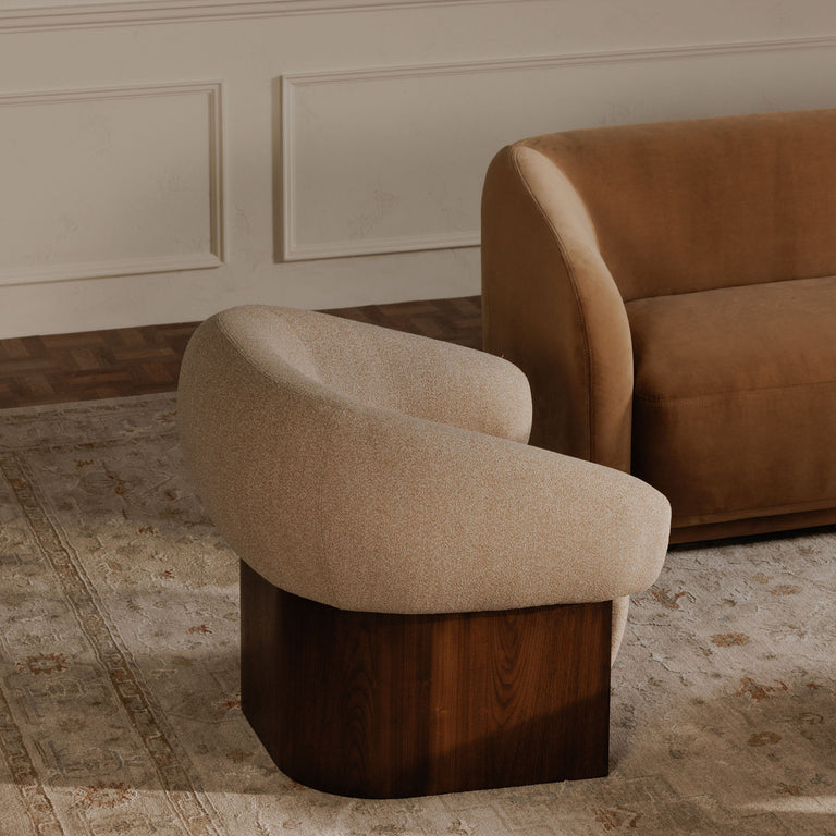 OTTO ACCENT CHAIR FLECKED CREAM
