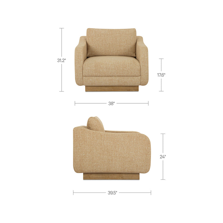KEANE LOUNGE CHAIR OCHRE