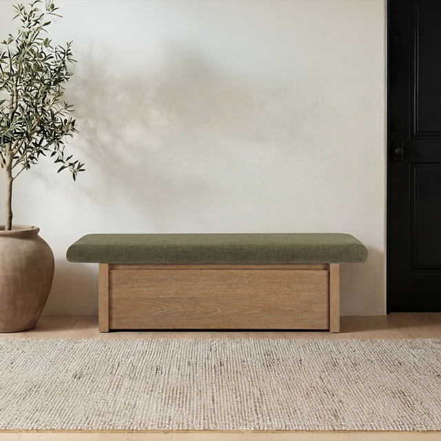 GEMMA STORAGE BENCH DARK GREEN
