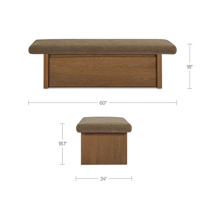 GEMMA STORAGE BENCH DARK GREEN
