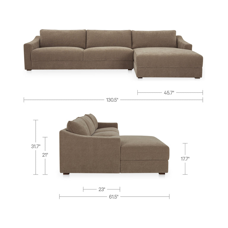 FARROW SECTIONAL CEDAR GREEN LEFT