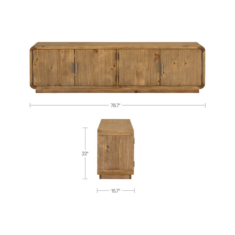 MONTEREY MEDIA CABINET RUSTIC BLONDE