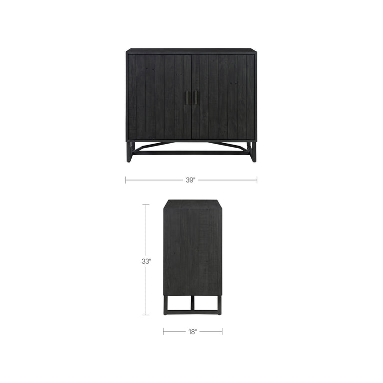 SIERRA 2 DOOR CABINET BLACK
