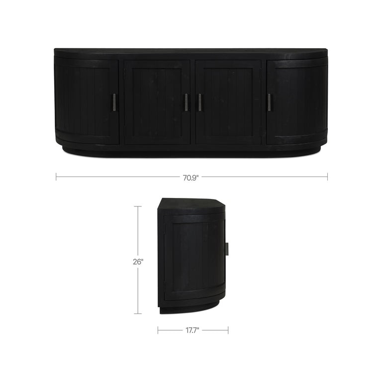 NICOLA MEDIA CABINET BLACK