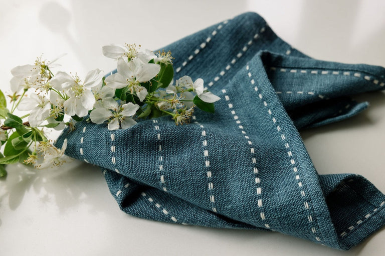 RIFT VALLEY HANDWOVEN ETHIOPIAN COTTON COCKTAIL NAPKINS | SET OF 2 | ENTERTAINING