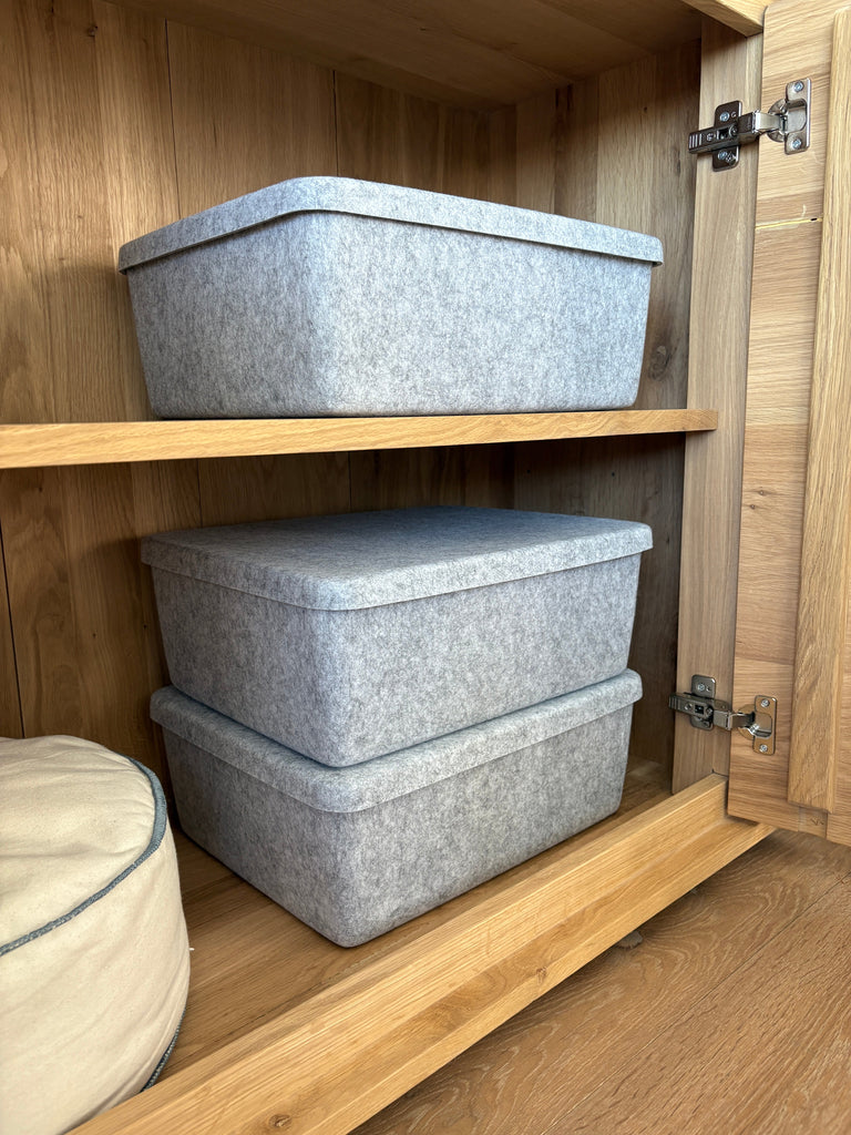 The Sculpted Bin Set - Large with Lid