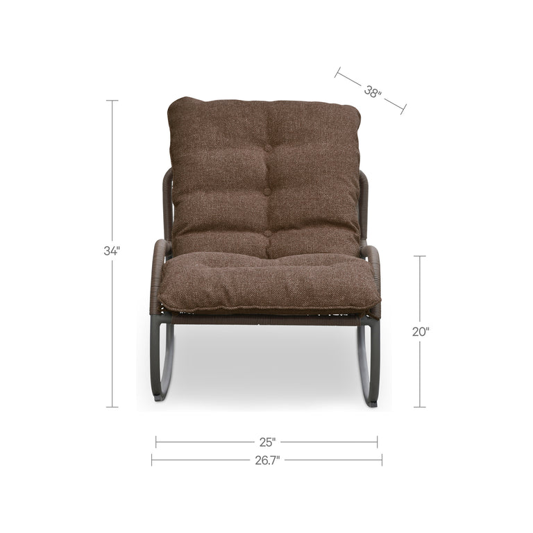 LYRA OUTDOOR ROCKING CHAIR BEIGE