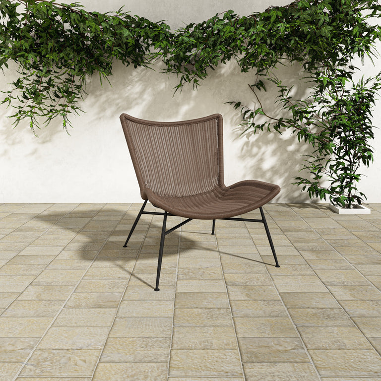 PAIGE OUTDOOR ACCENT CHAIR BROWN