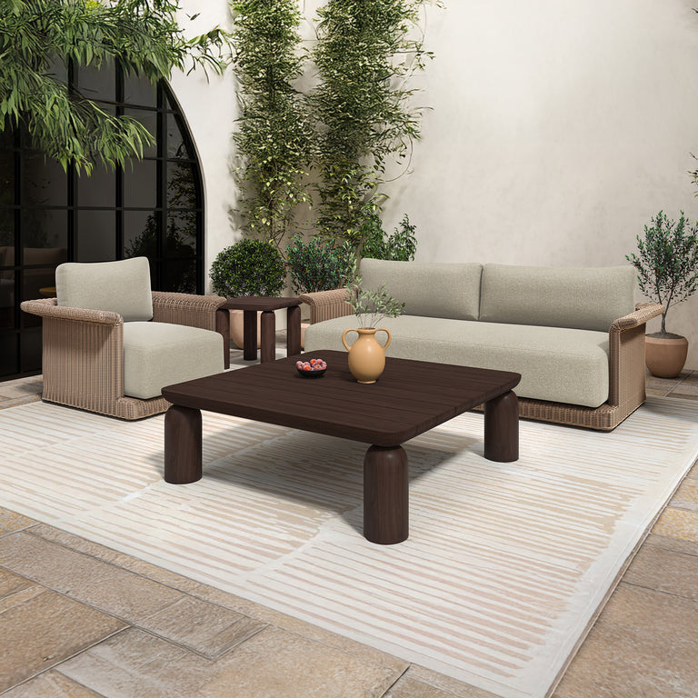 MEREDITH OUTDOOR ACCENT CHAIR BEIGE