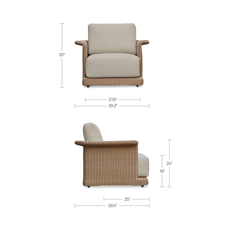 MEREDITH OUTDOOR ACCENT CHAIR BEIGE