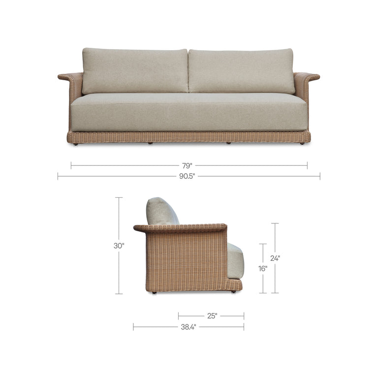 MEREDITH OUTDOOR SOFA BEIGE
