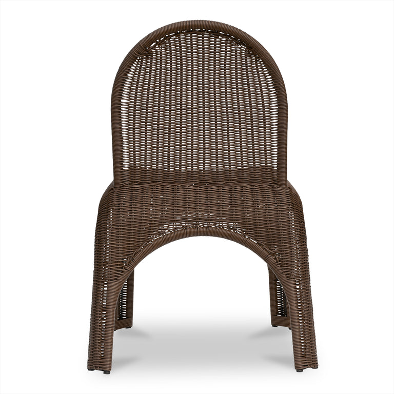 KENDALL OUTDOOR DINING CHAIR BROWN-SET OF TWO