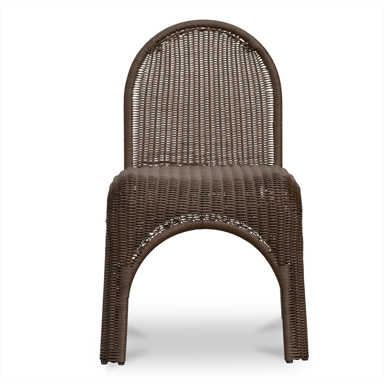 KENDALL OUTDOOR DINING CHAIR BROWN-SET OF TWO