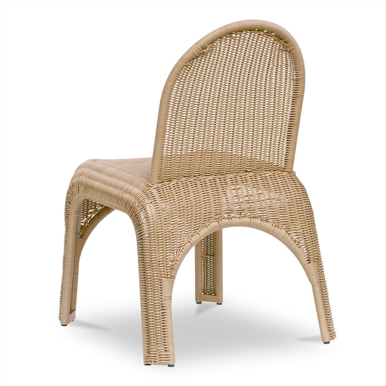 KENDALL OUTDOOR DINING CHAIR BROWN-SET OF TWO