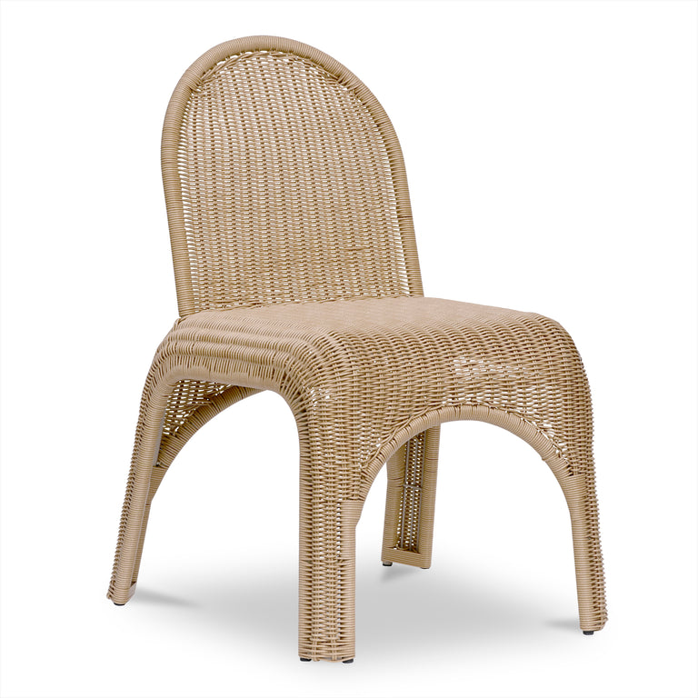 KENDALL OUTDOOR DINING CHAIR BROWN-SET OF TWO