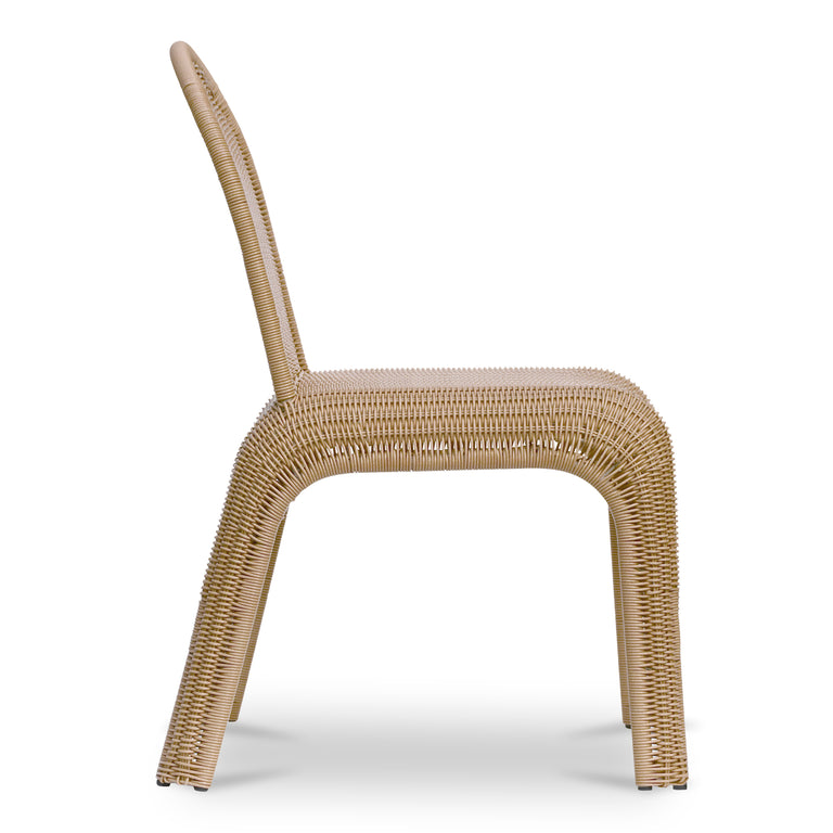 KENDALL OUTDOOR DINING CHAIR BROWN-SET OF TWO