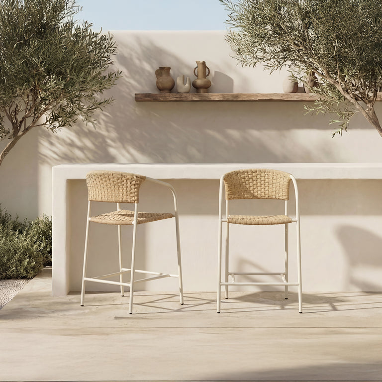 ZOLA OUTDOOR BAR STOOL DARK BROWN