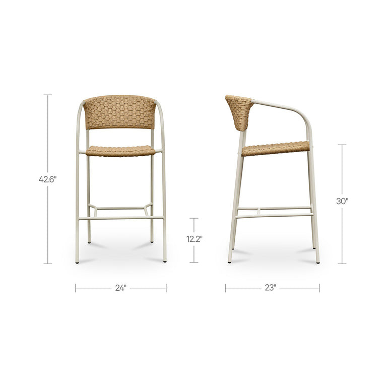 ZOLA OUTDOOR BAR STOOL DARK BROWN