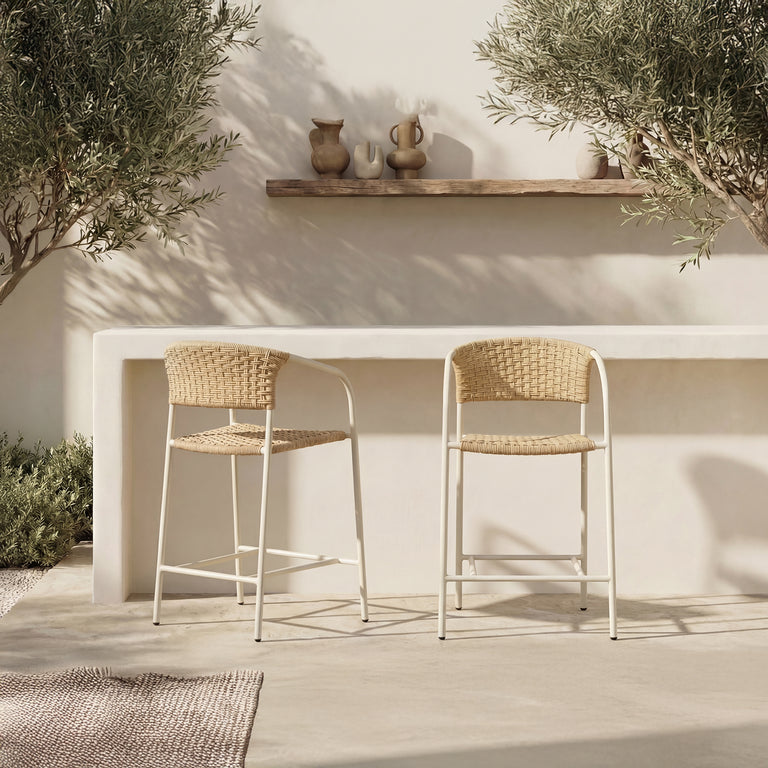 ZOLA OUTDOOR BAR STOOL DARK BROWN