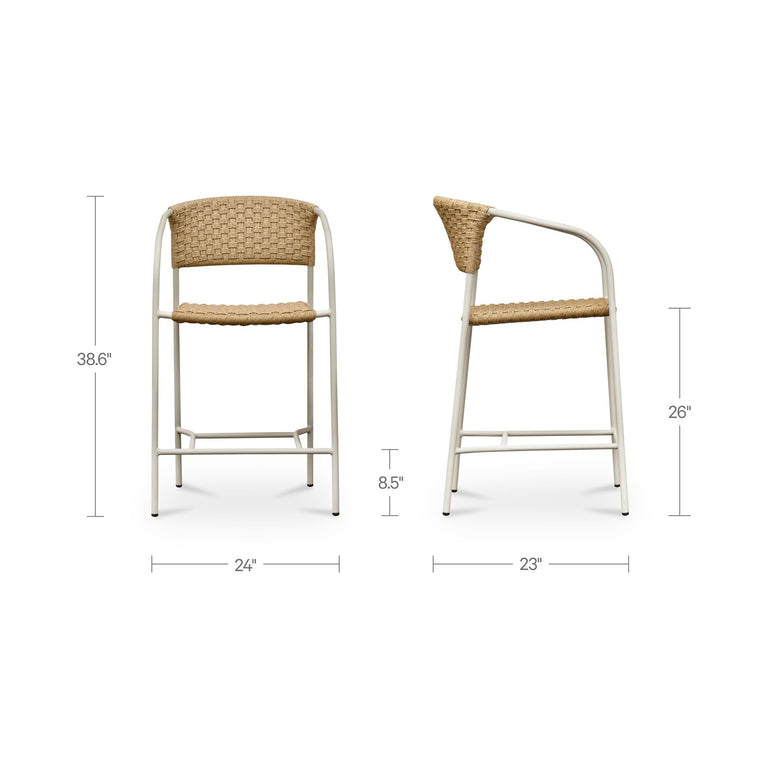 ZOLA OUTDOOR BAR STOOL DARK BROWN