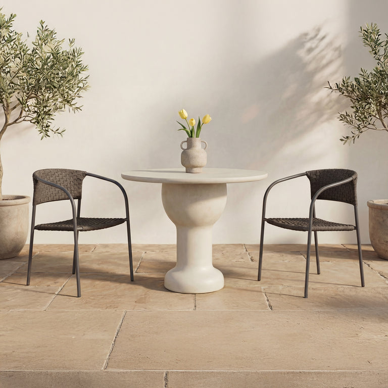 ZOLA OUTDOOR BAR STOOL DARK BROWN