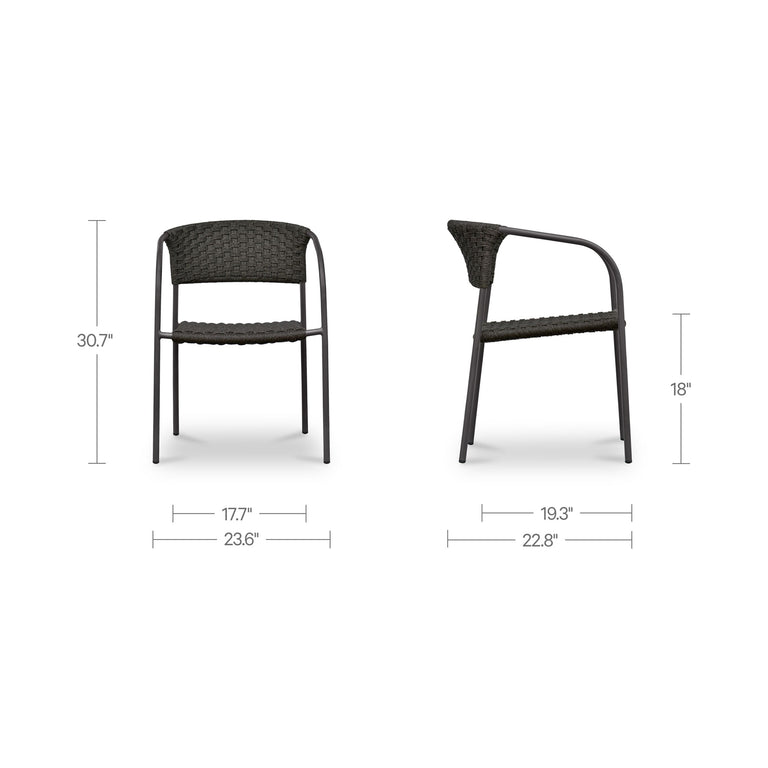 ZOLA OUTDOOR BAR STOOL DARK BROWN