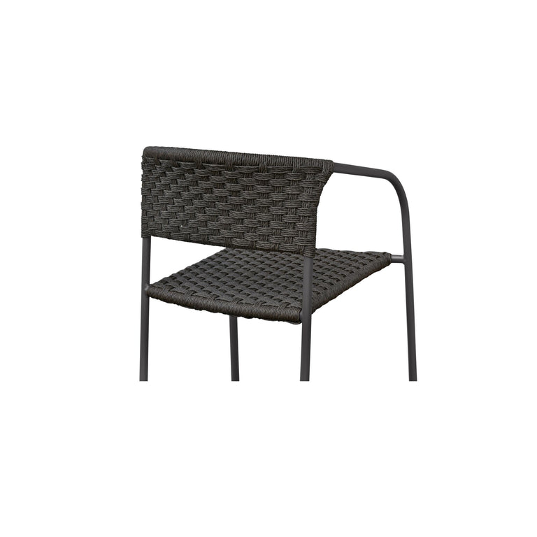 ZOLA OUTDOOR BAR STOOL DARK BROWN