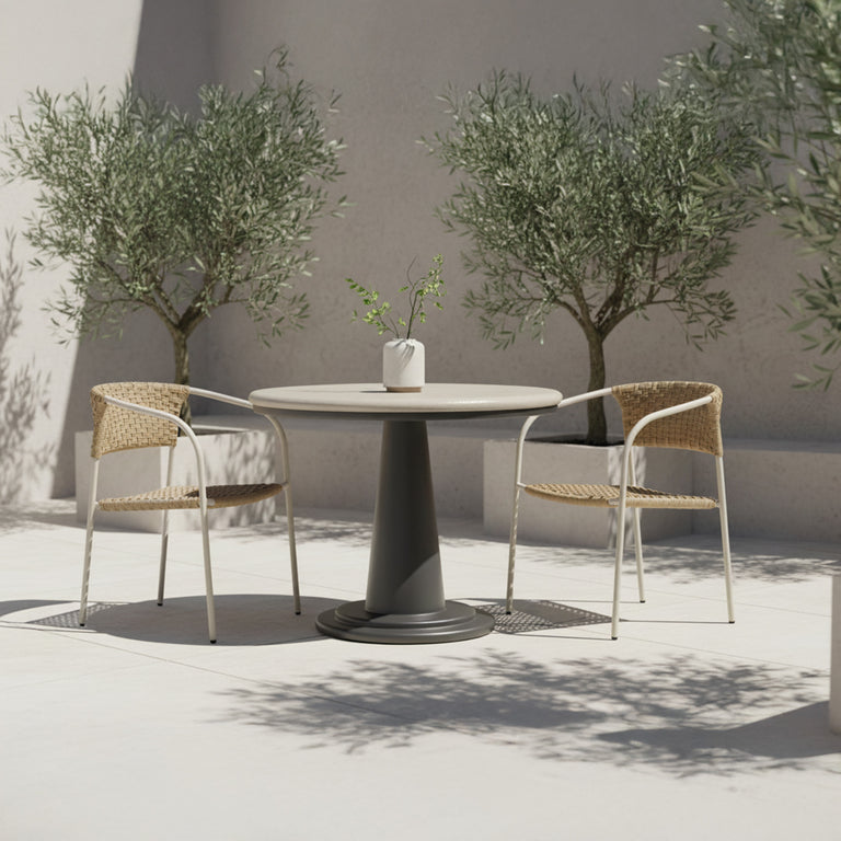 ZOLA OUTDOOR BAR STOOL DARK BROWN