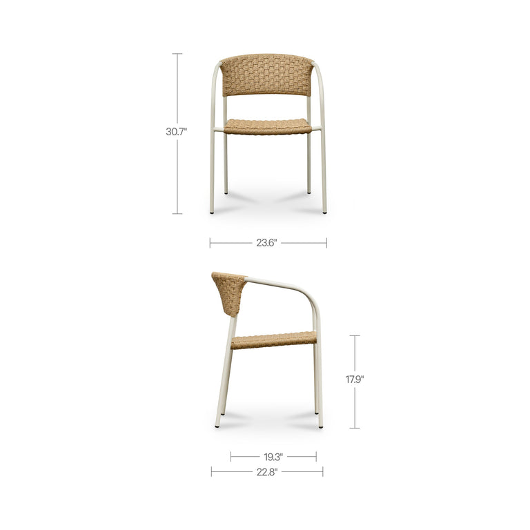 ZOLA OUTDOOR BAR STOOL DARK BROWN