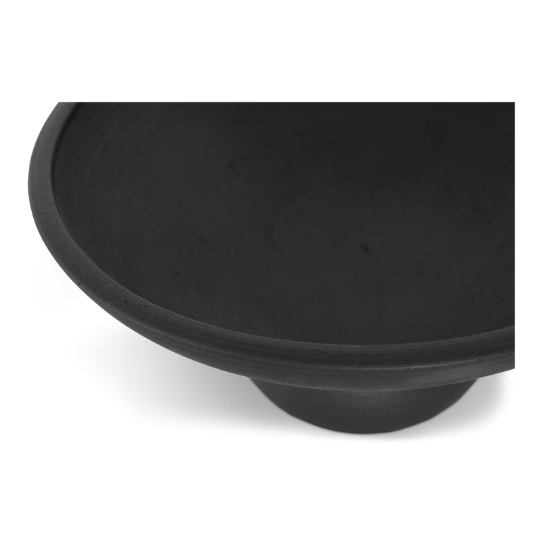 ASHA DECORATIVE BOWL BLACK TERRACOTTA