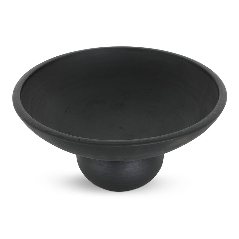 ASHA DECORATIVE BOWL BLACK TERRACOTTA