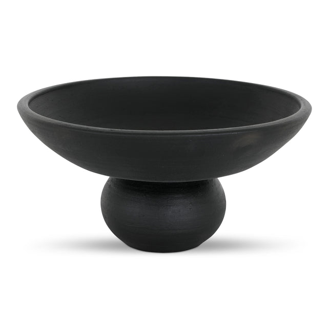 ASHA DECORATIVE BOWL BLACK TERRACOTTA
