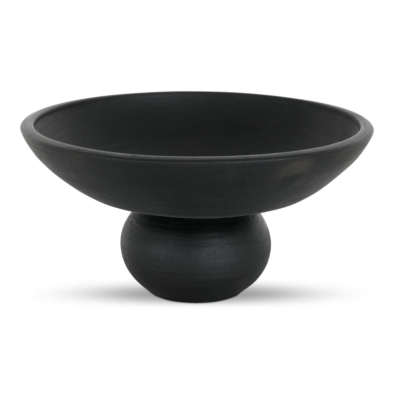 ASHA DECORATIVE BOWL BLACK TERRACOTTA