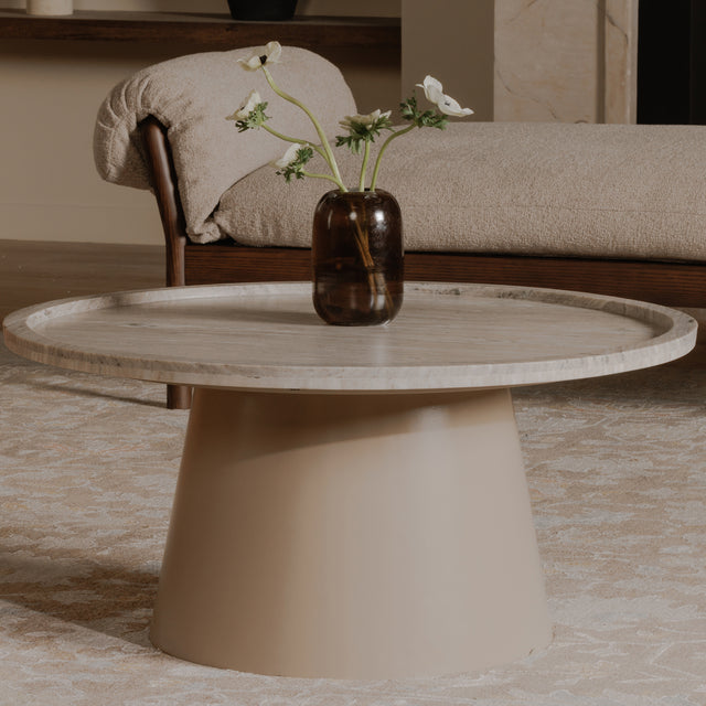 KIMBERLEY COFFEE TABLE WHITE MARBLE