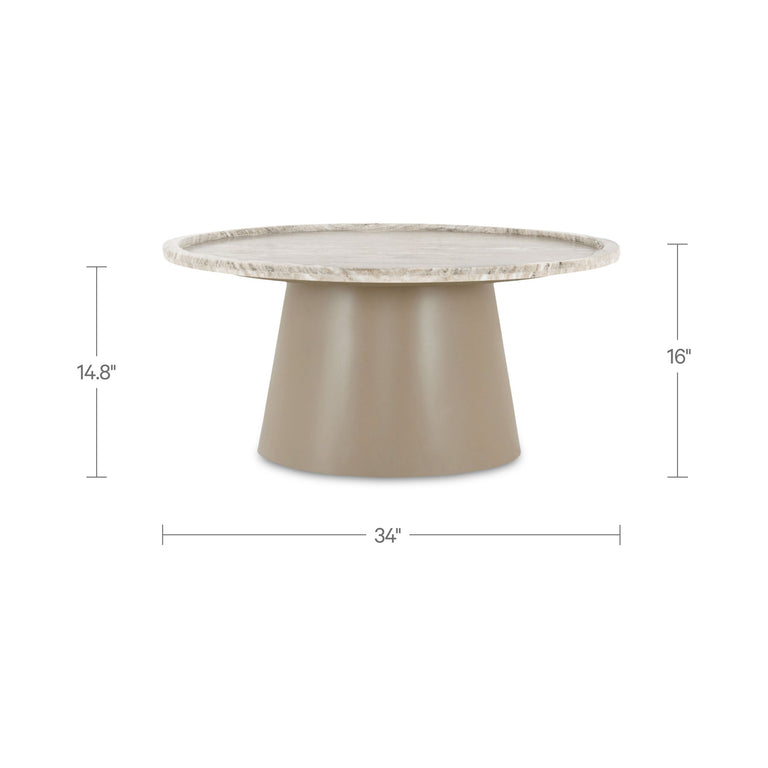 KIMBERLEY COFFEE TABLE WHITE MARBLE