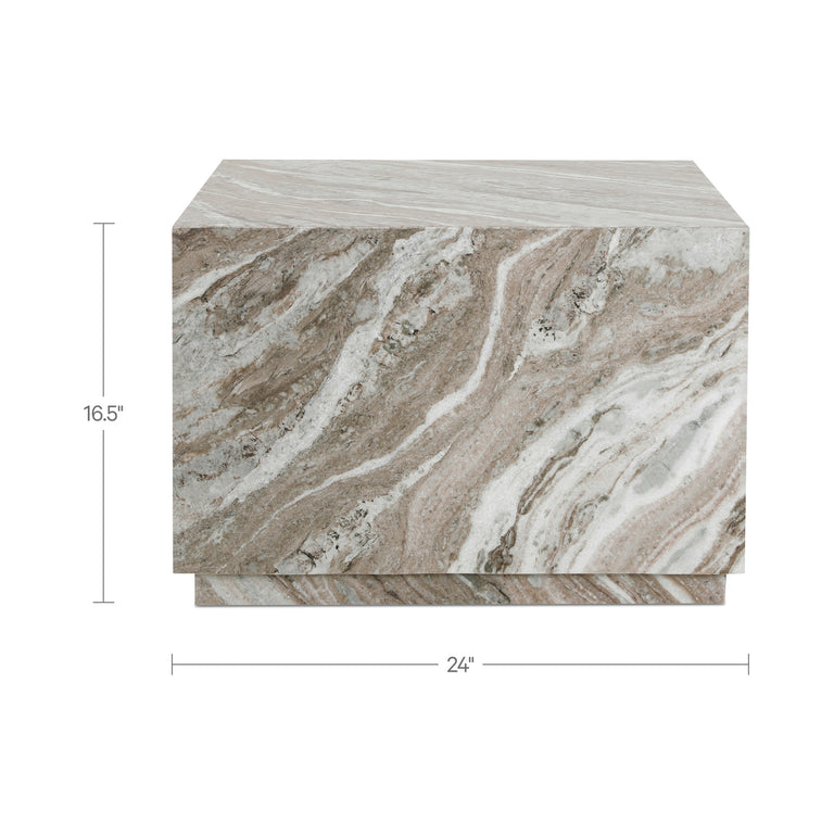 LOU OUTDOOR COFFEE TABLE LIGHT BROWN