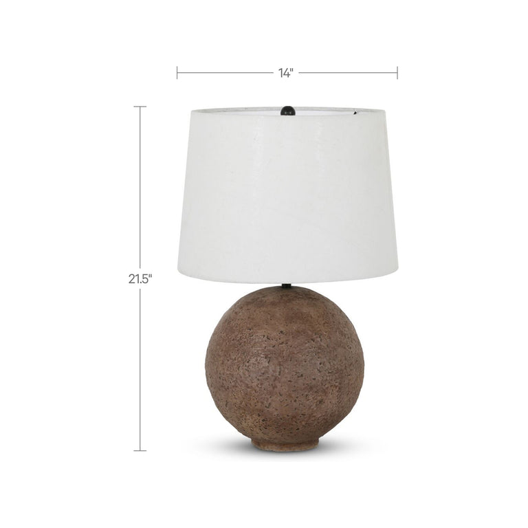 WHIT TABLE LAMP BROWN