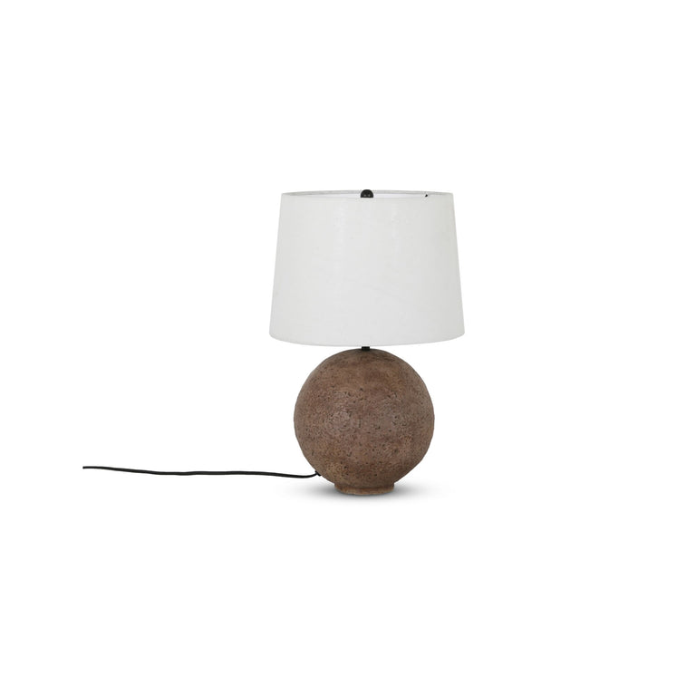 WHIT TABLE LAMP BROWN