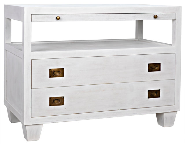 2-DRAWER SIDE TABLE WITH SLIDING TRAY | TABLE