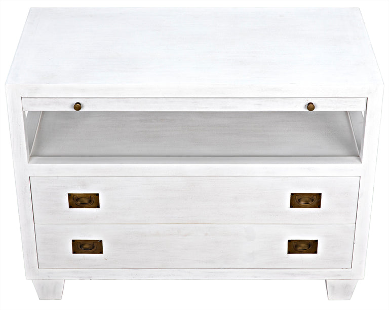 2-DRAWER SIDE TABLE WITH SLIDING TRAY | TABLE