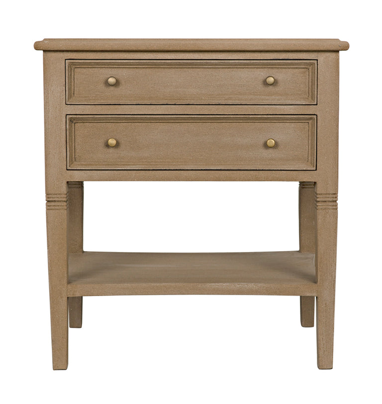 OXFORD 2-DRAWER SIDE TABLE WEATHERED | TABLE