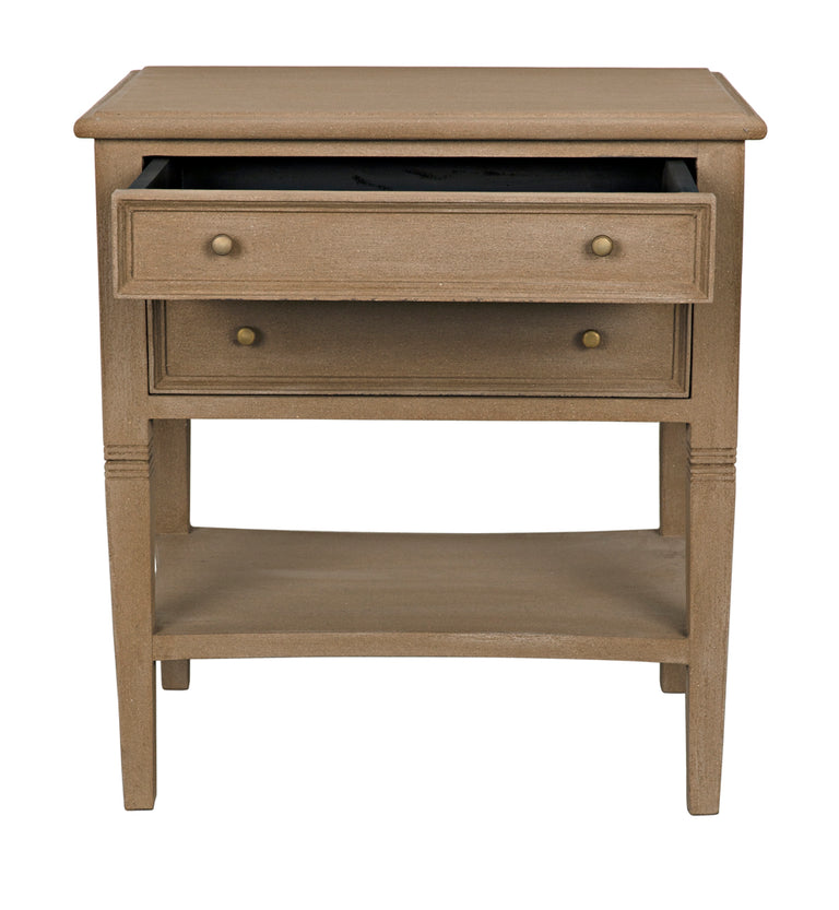 OXFORD 2-DRAWER SIDE TABLE WEATHERED | TABLE