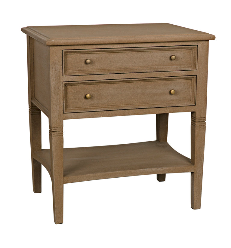 OXFORD 2-DRAWER SIDE TABLE WEATHERED | TABLE