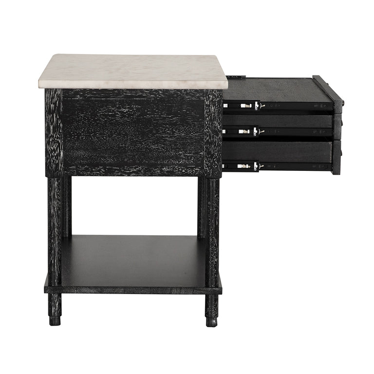 ARTEMIO SIDE TABLE WITH MARBLE TOP | Accent Tables