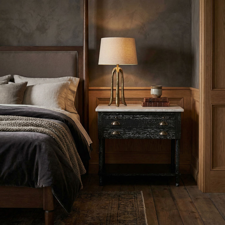 ARTEMIO SIDE TABLE WITH MARBLE TOP | Accent Tables