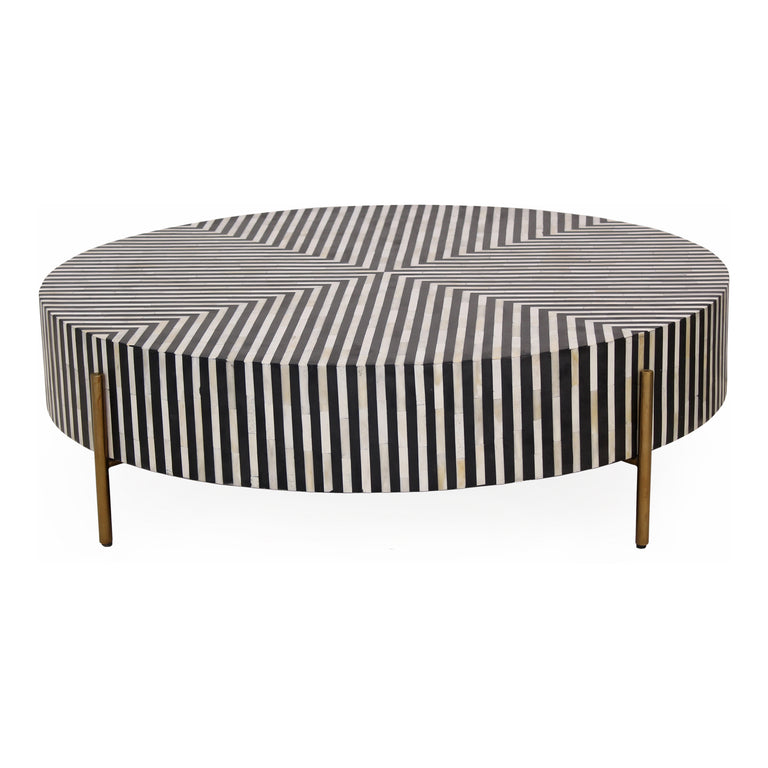 CHAMEAU LARGE COFFEE TABLE BLACK AND WHITE