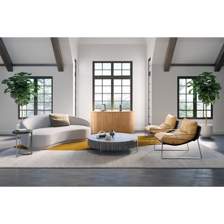CHAMEAU LARGE COFFEE TABLE BLACK AND WHITE