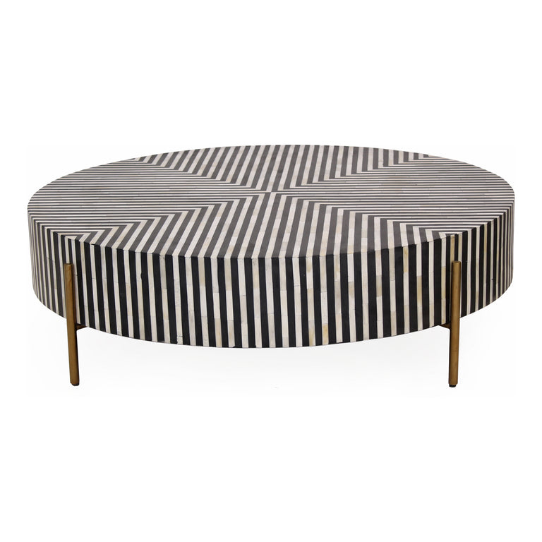 CHAMEAU LARGE COFFEE TABLE BLACK AND WHITE